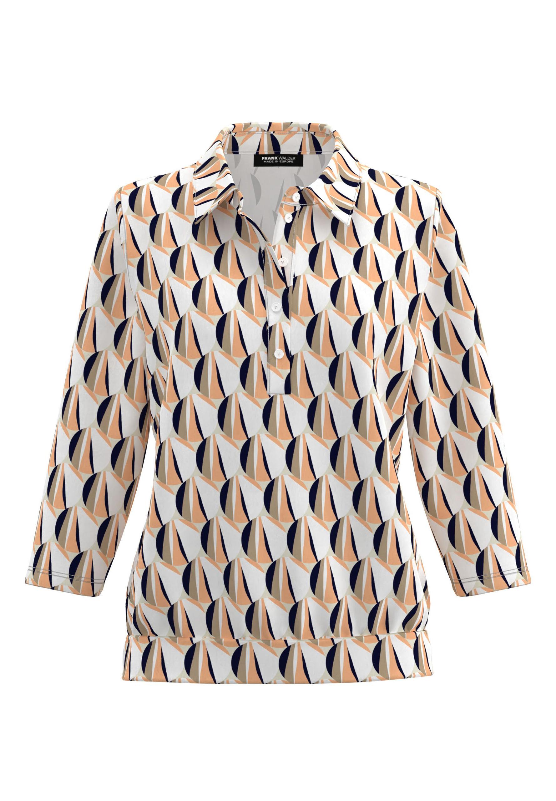Shirt ELEMENTS aus Ecovero-Viskose Fasern 40 - Affogato/peach/ecru/ink/cream