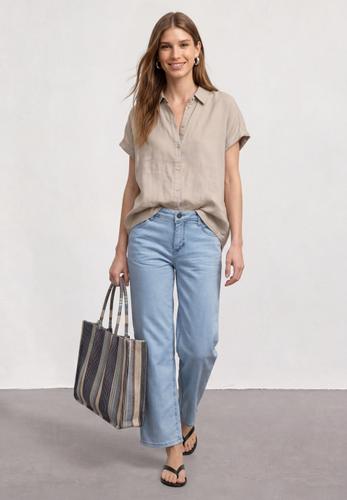Mid Waist Wide Leg Jeans im Loose Fit 27/7/8 Hosen - Ultra Bleached Wash