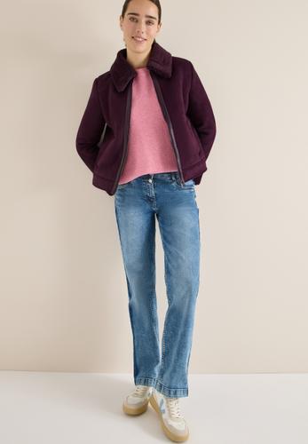 Veloursjacke S - Eggplant Red