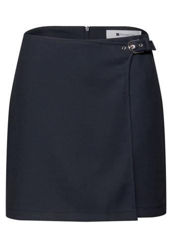Knielanger Skort mit Schnalle