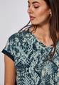 V-Neck Shirt mit Snake Print 40 - Arona Blue
