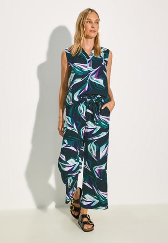 Gemusterte Bluse S - Fir Green