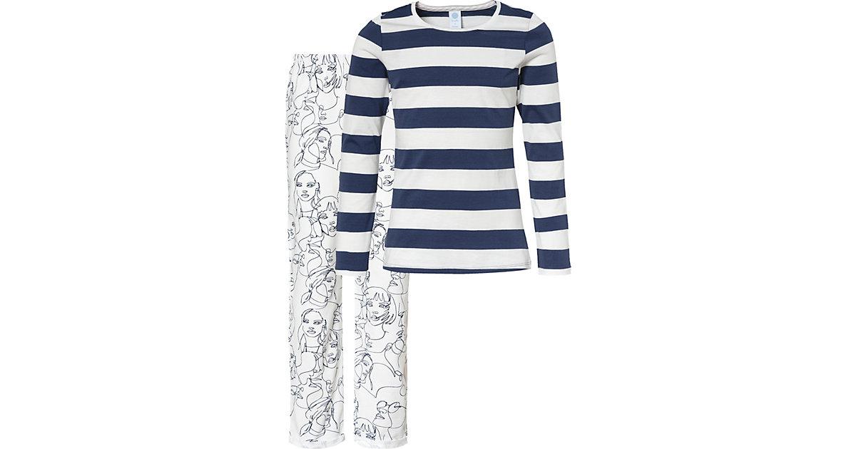 Schlafanzug lang 140 - Nordic Blue