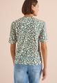 Kurzarm Shirt mit Knöpfen und Leo-Print XL - Macadamia Beige
