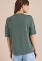 T-Shirt in Leinen-Optik mit Knöpfen L - Just Khaki