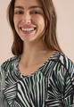 T-Shirt mit V-Neck und Spitzendetail L - Palm Breeze Green