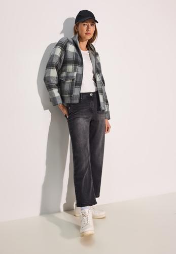 Karierte Jacke L - Mineral Grey Melange
