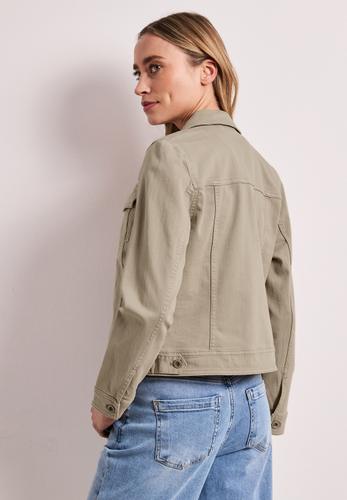 Jacke im Colored-Denim-Look mit Taschen 40 - Beige Washed