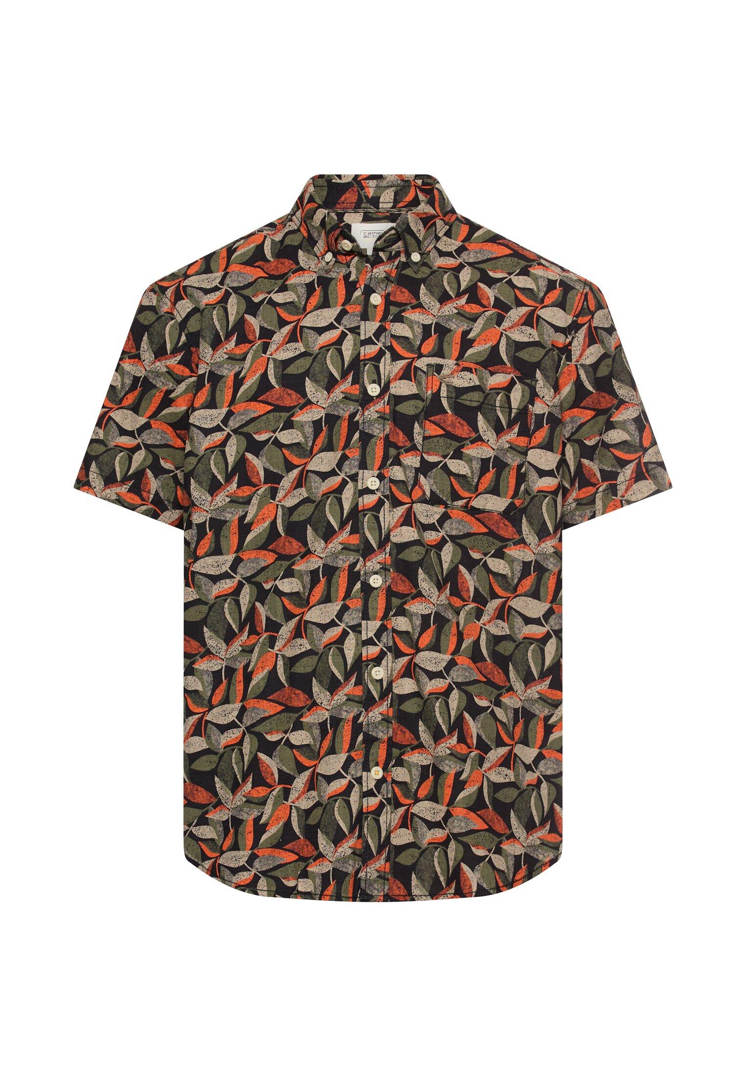 Kurzarmhemd aus reiner Baumwolle XXL Regular Fit - Burned Orange