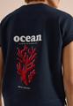 Kurzarm Sweatshirt mit Backprint
