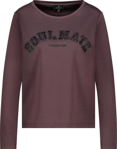 Langarmshirt mit Strassakzenten 42 - Brownie