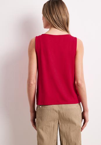 Top mit Rundhals und Schulterdetail 36 - Salsa Red