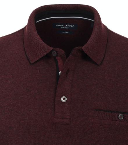 Polo-Shirt Langarm gestreift L - Rot