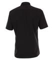 Popeline Hemd Halbarm uni 008530 40 Modern Fit - Schwarz