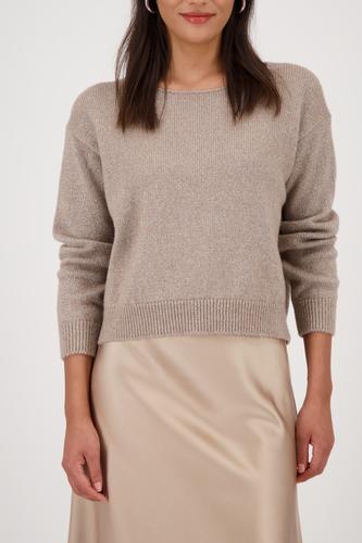 Weicher Strickpullover mit Lurex 36 - Truffle
