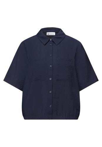 Kurzarm Bluse mit Elastiksaum