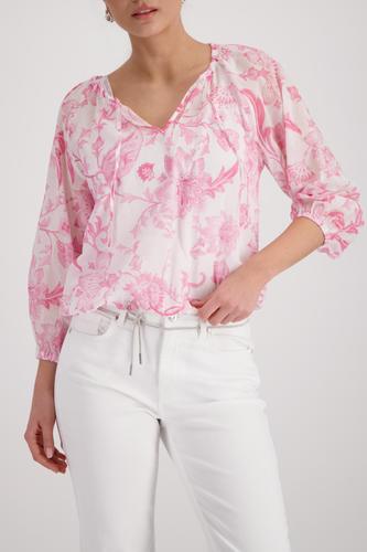 Bluse mit Blumenmuster 38 - French Rose Gemustert