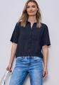 Kurzarm Bluse mit Elastiksaum