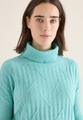 Struktur Rollkragenpullover L - Foam Blue Melange