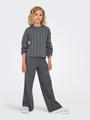 KOGTESSA PANT KNT 134/140 Locker geschnitten - Dark Grey Melange