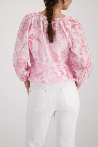 Bluse mit Blumenmuster 38 - French Rose Gemustert