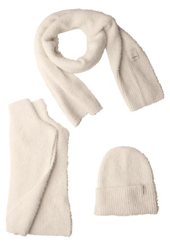 Langer Federgarn Schal One size - Lucid White