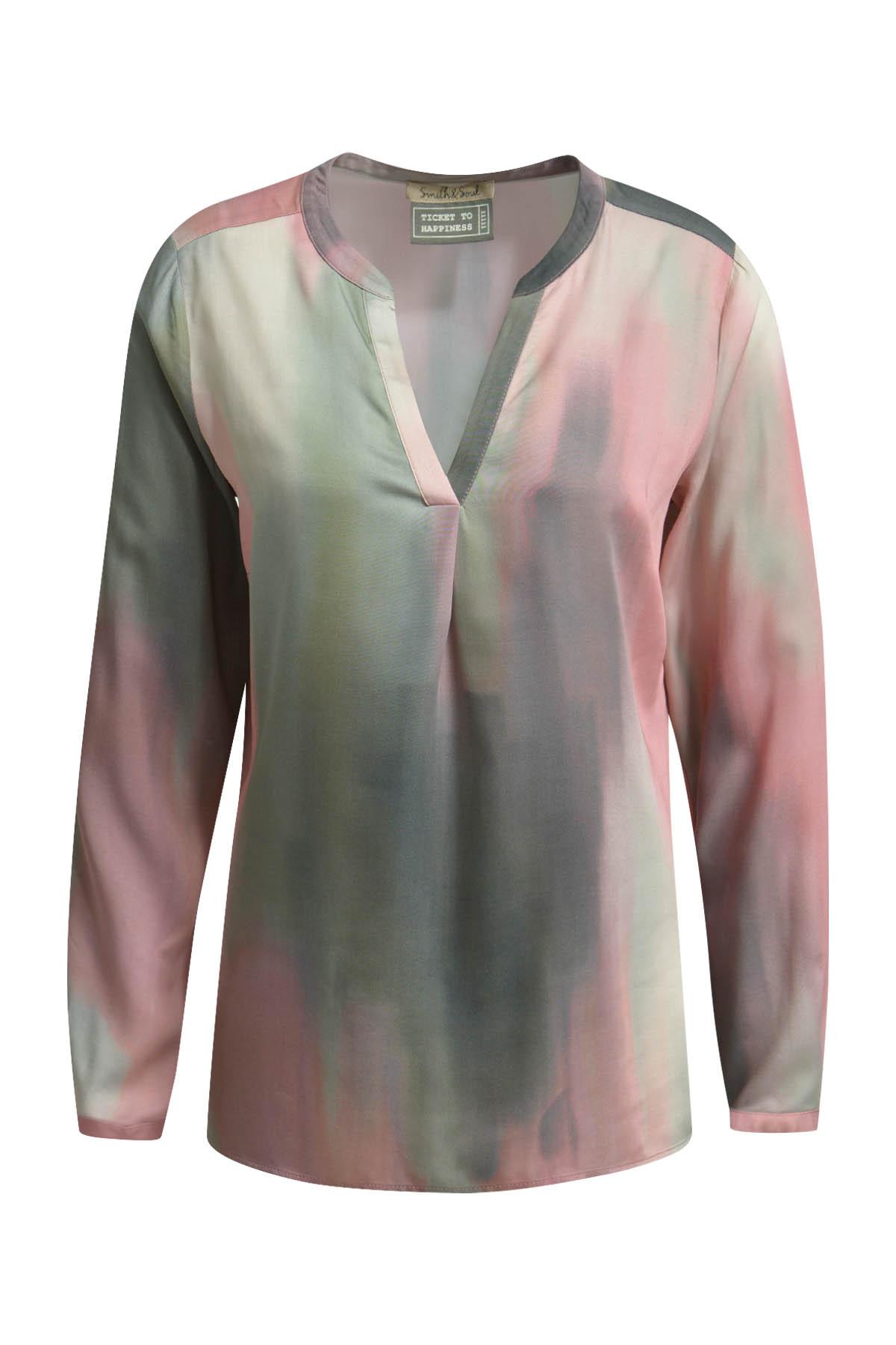 Vince Blouse L - Khaki Print