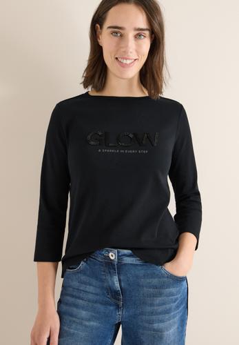 Shirt mit Wording L - Black