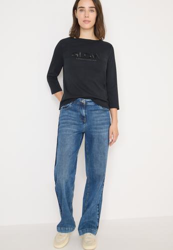Shirt mit Wording L - Black