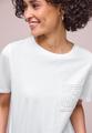 T-Shirt mit Rundhals und Crochet-Tasche 40 - Off White