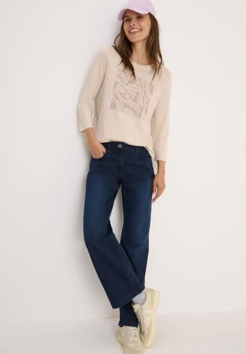 Shirt mit Schmucksteinen L - Oat Milk Beige