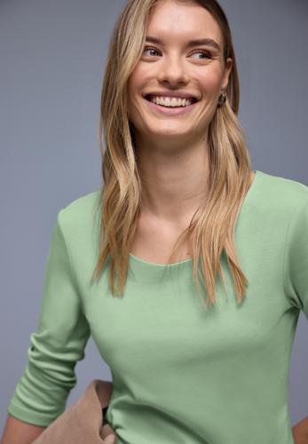 Basic Shirt mit blickdichter Front 40 - Pale Mint Green