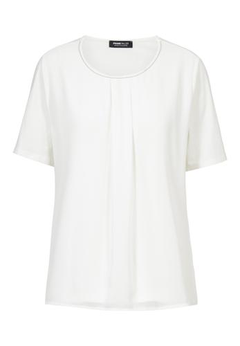 Blusenshirt NOS mit Kellerfalten-Detail 40 - Ecru