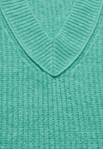 Pullover mit V-Ausschnitt L - Aventurine Green Melange