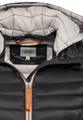 Lange Steppjacke mit abnehmbarer Kapuze 38 Regular Fit - Black