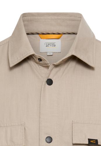 Overshirt mit Taschen M Relaxed Fit - Light Beige
