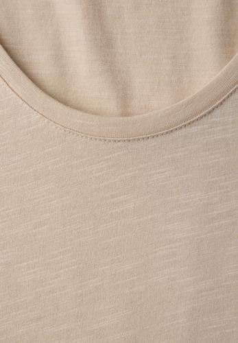 Basic T-Shirt mit gerundetem V-Neck