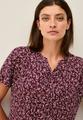 Shirt mit Minimal Print S - Mulberry Red