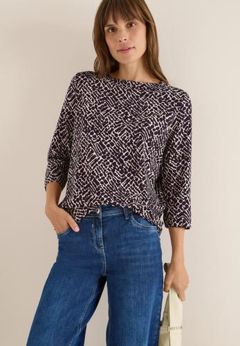 Shirt mit Minimal Print XL - Eggplant Red