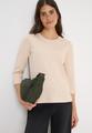 Shirt mit Rippstruktur L - Oat Milk Beige