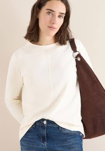Funnelneck Shirt in Unifarbe XXL - Creamy White