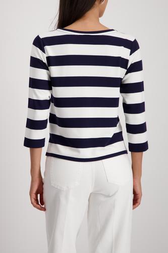 Sweatshirt mit Pailletten-Streifen 36 - Marine Ringel