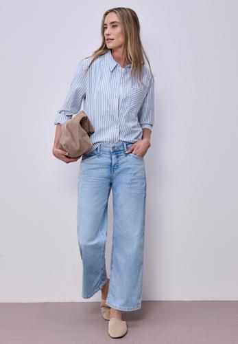 Bluse mit Hemdkragen und Backprint