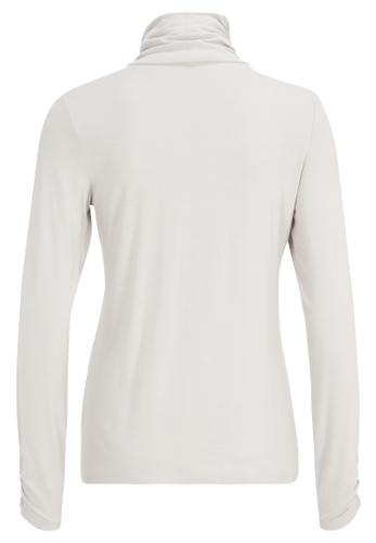 Rollkragenshirt 42 Figurbetont - Grau Beige