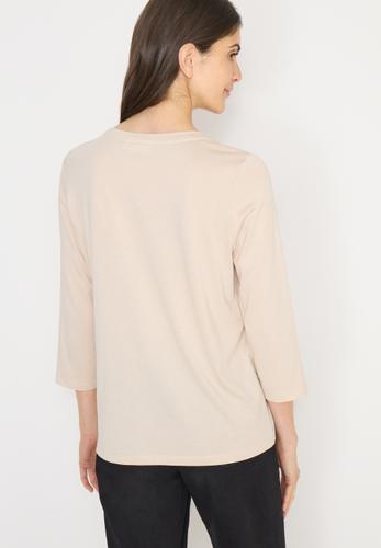 Shirt mit Schmucksteinen L - Pearl Beige