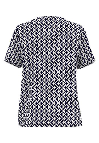 T-Shirt NOS mit Alloverprint 40 - Ink/ecru