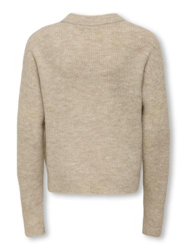 KOGCAMILLA O-NECK L/S PULLOVER KNT 134/140 Normal geschnitten - Pumice Stone