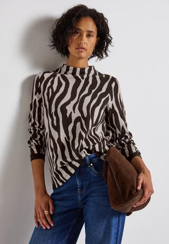 Shirt mit Zebra Print 38 - Deep Roast Brown