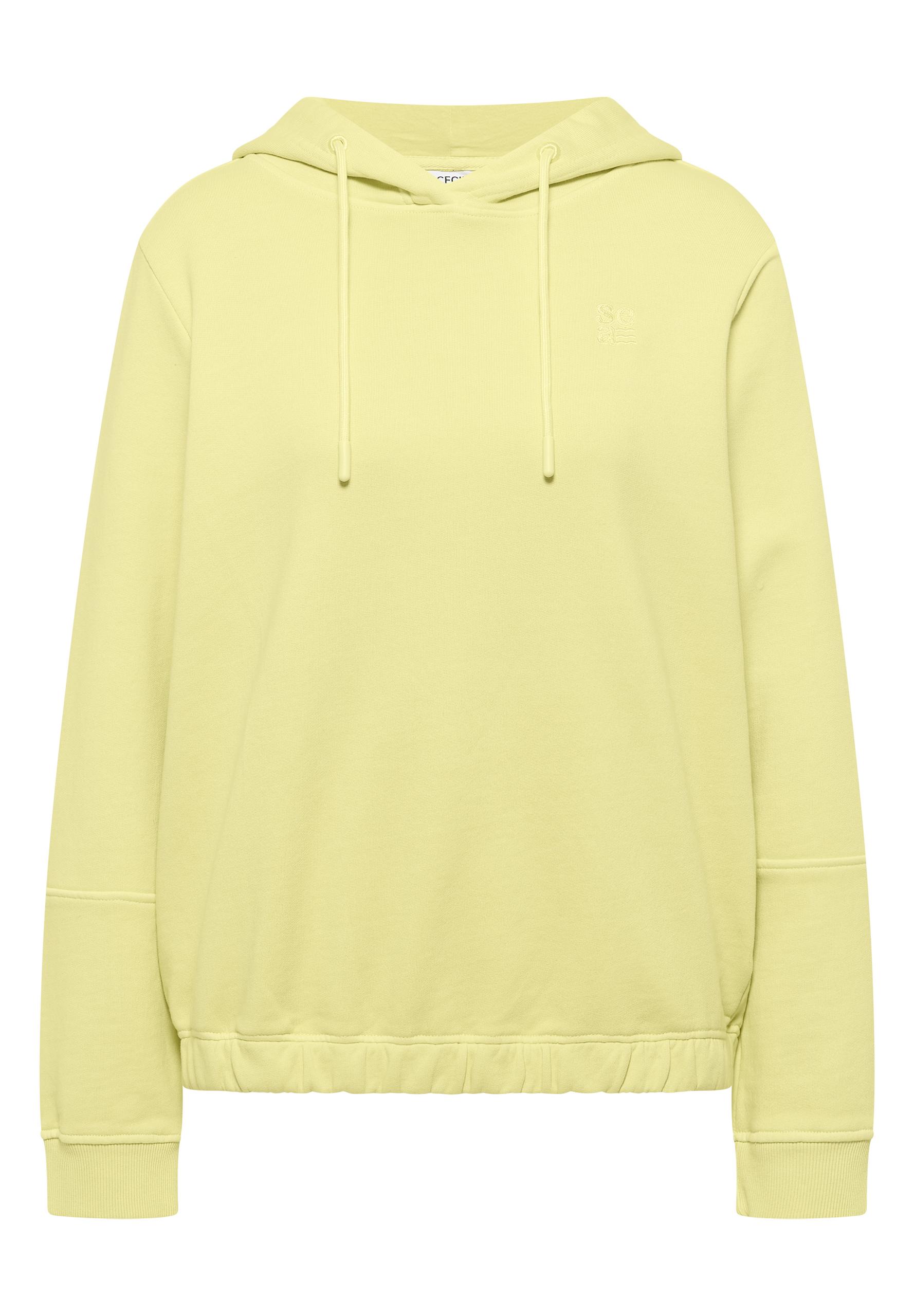 Hoodie mit Stickerei L - Iced Yellow