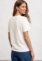 T-Shirt mit Rundhals und Printdetail 42 - Off White